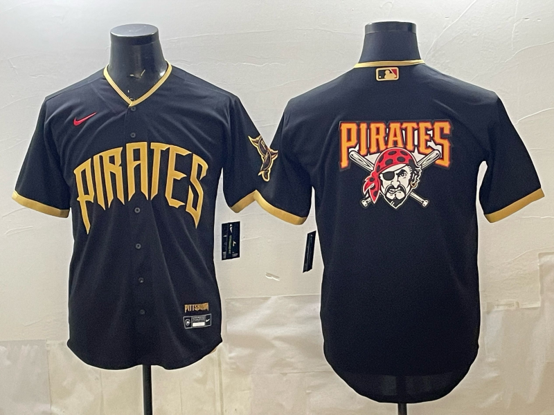 Men Pittsburgh Pirates blank black MLB Jersey 04190201->pittsburgh pirates->MLB Jersey